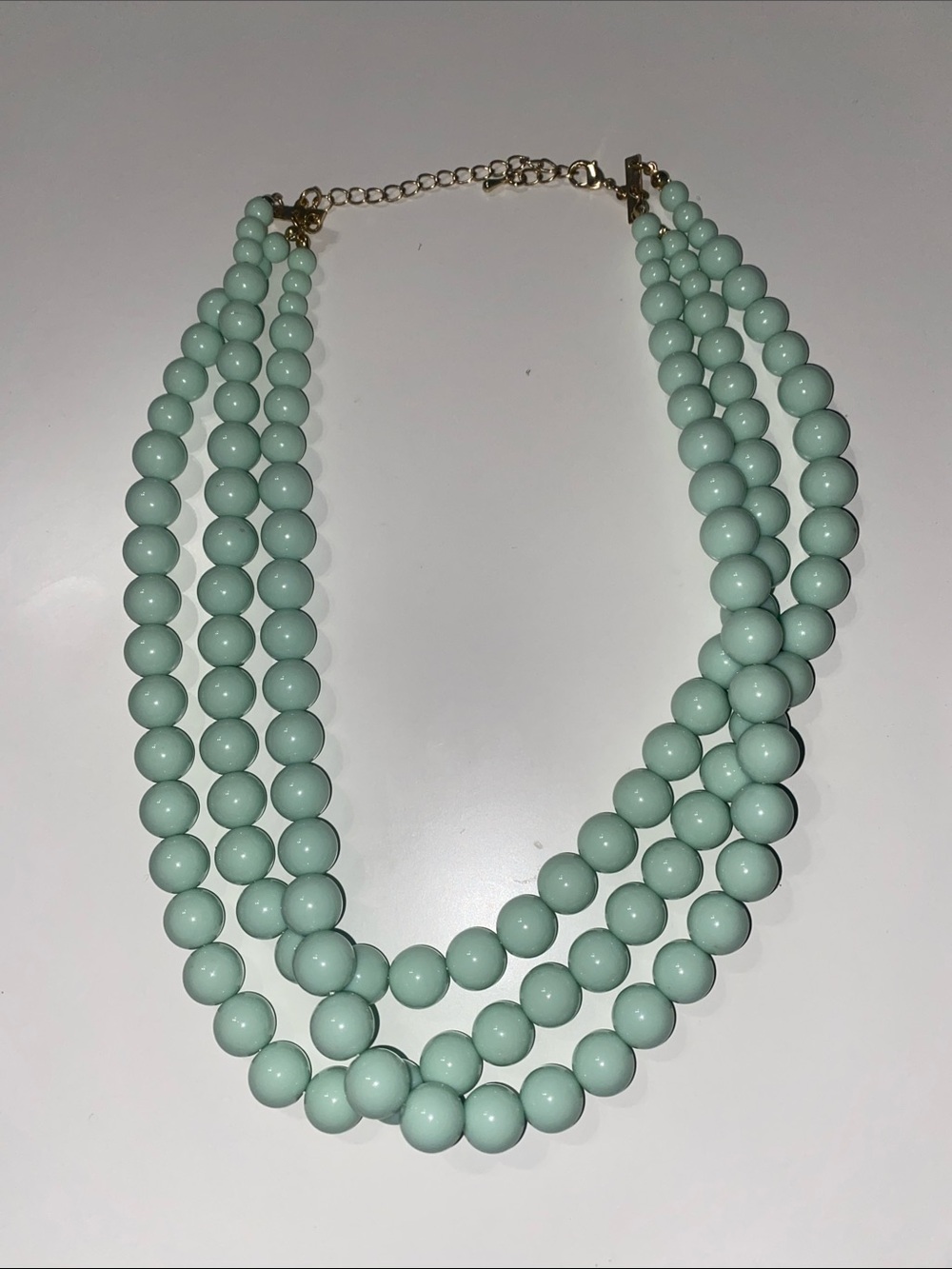 Multi-Strand Mint Beaded Necklace